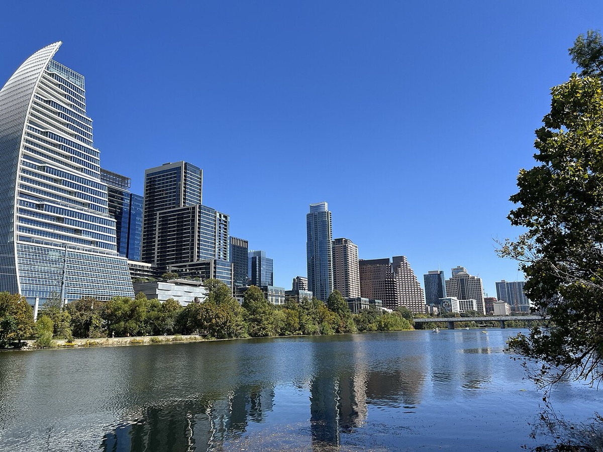 Lady Bird Lake and the Austin skyline