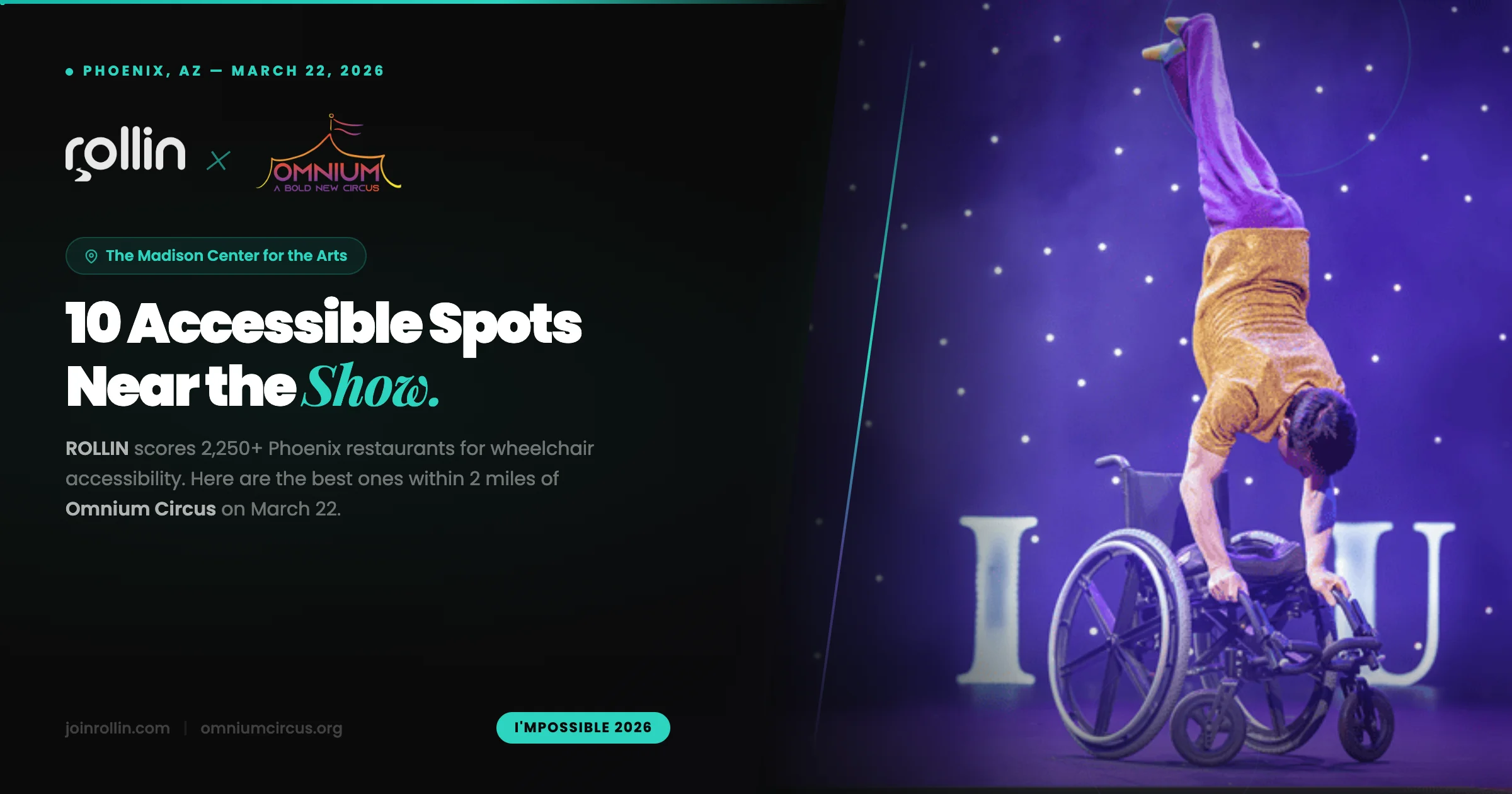 ROLLIN x Omnium Circus — I'mPossible 2026 Partnership