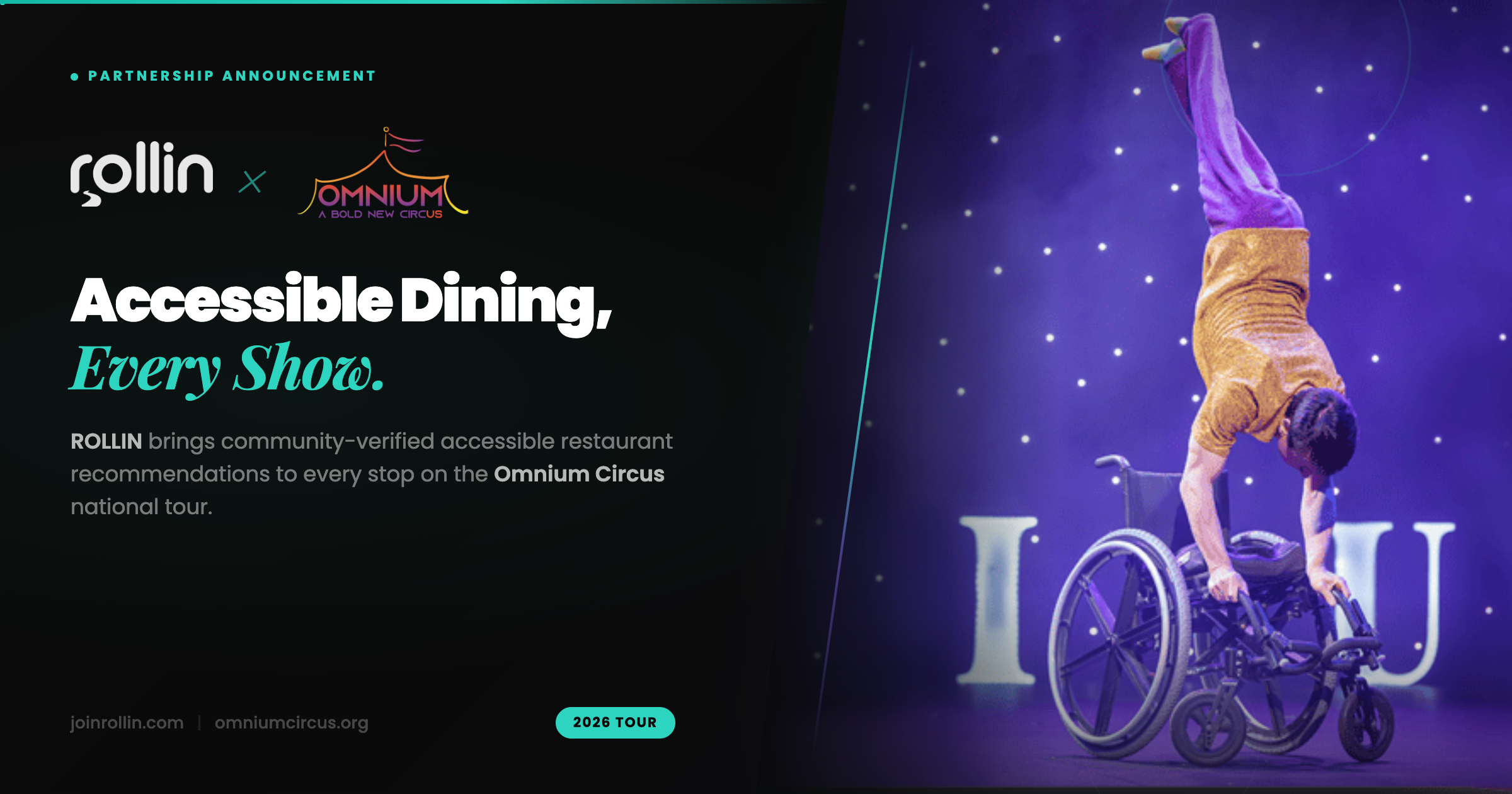 ROLLIN partners with Omnium Circus for the I’mPossible Tour
