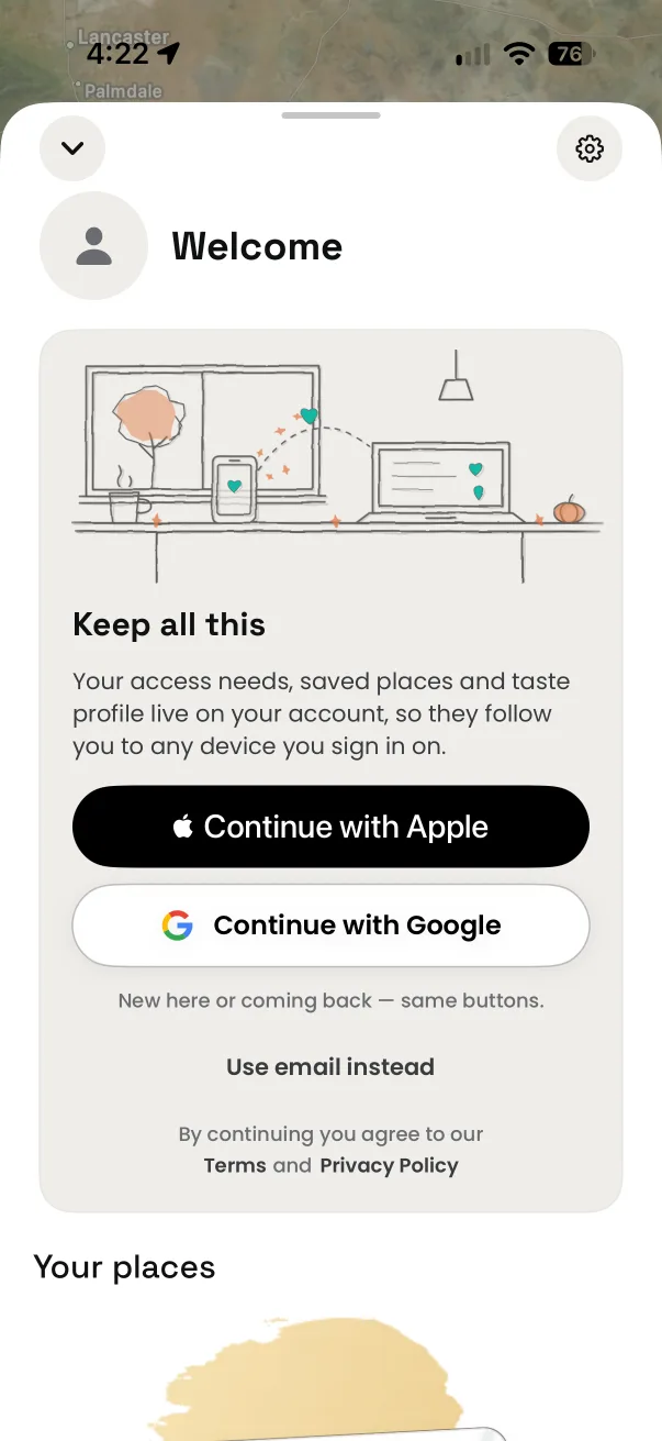 ROLLIN app screenshot: use email instead, from the reset your password guide